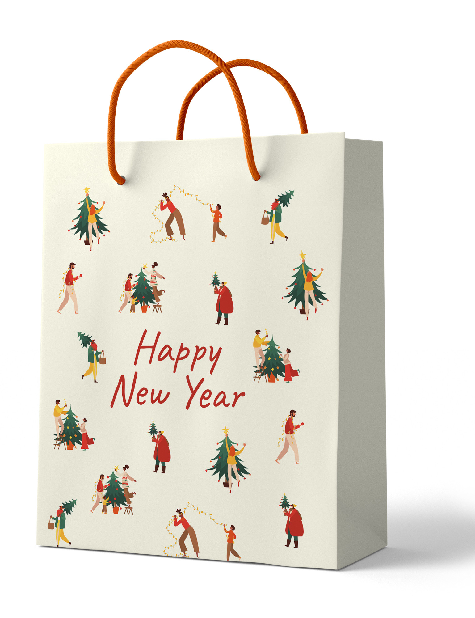 Картинка Пакет "Happy NY" 35*25*9 см