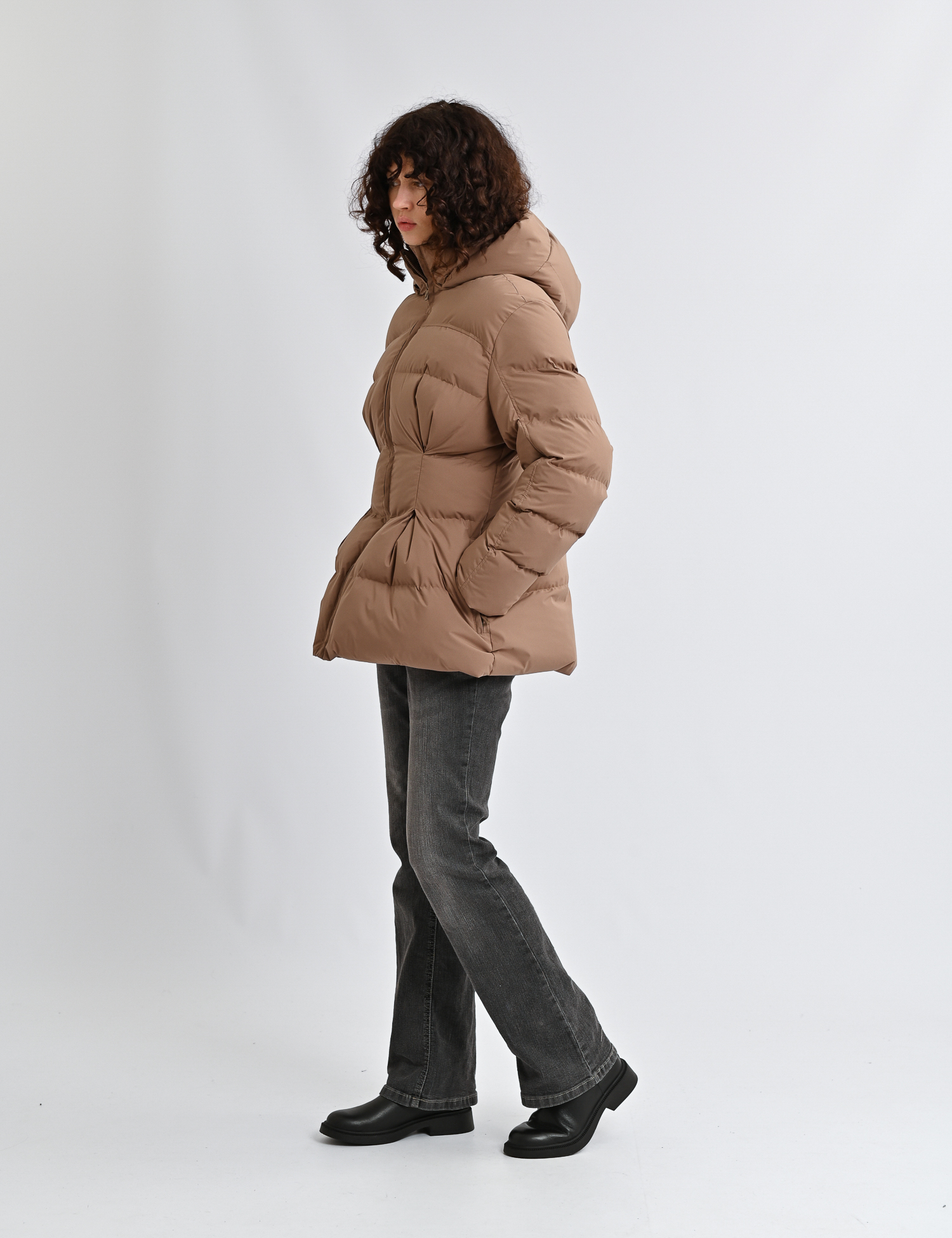 Картинка Пуховик світло-коричневий