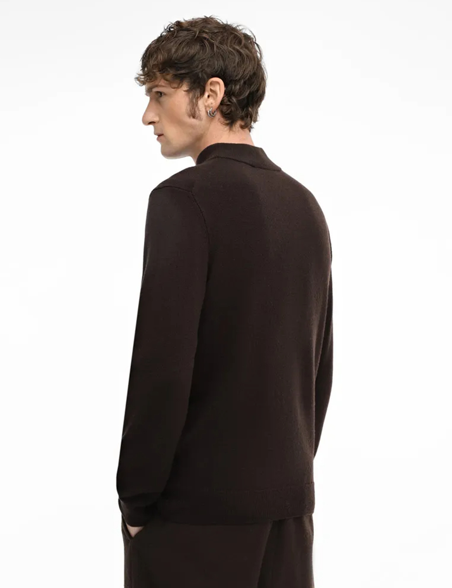 Картинка Чоловічий темно-коричневий кашеміровий гольф