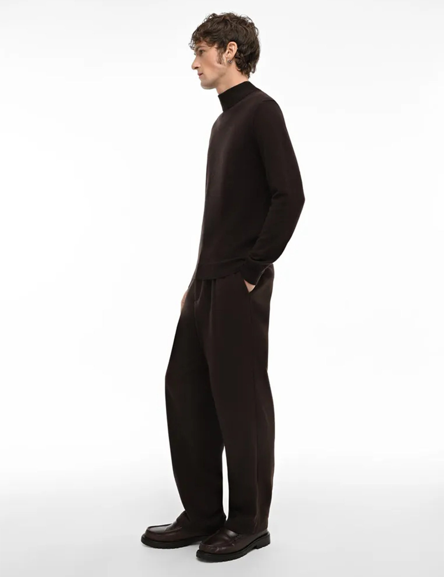 Картинка Чоловічий темно-коричневий кашеміровий гольф