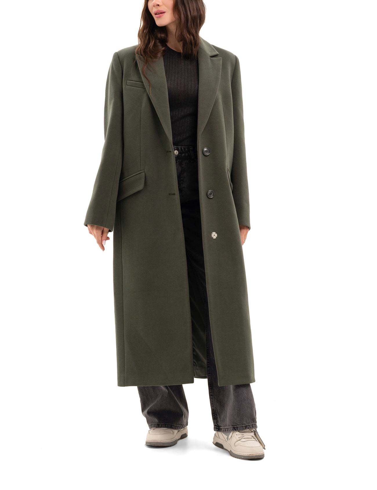 Картинка Пальто темно-зелене