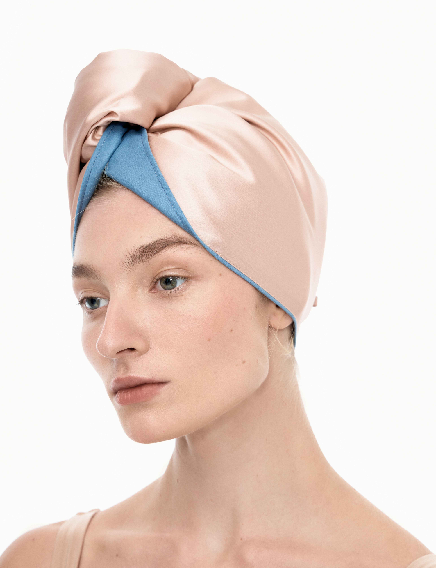 Картинка Шовковий тюрбан для волосся рожевий