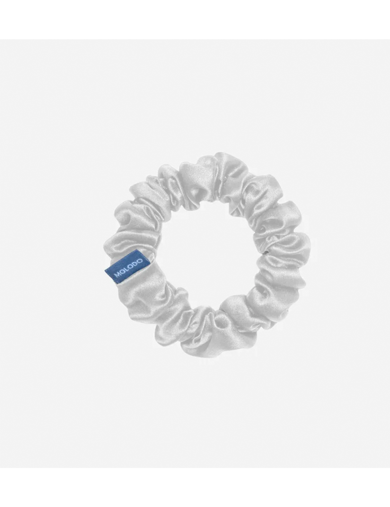 Картинка Шовкова резинка для волосся біла