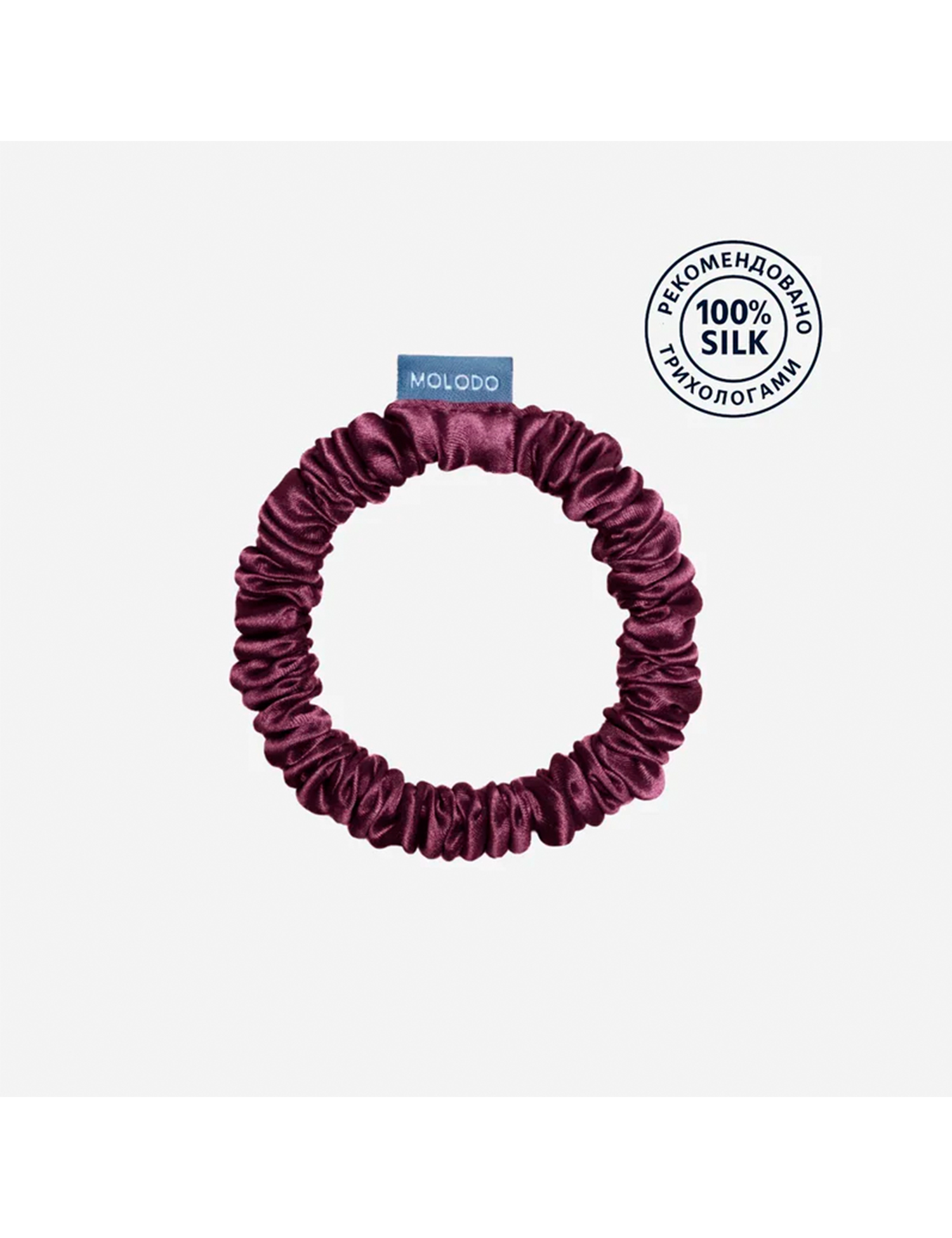 Картинка Шовоква резинка для волосся бузкова