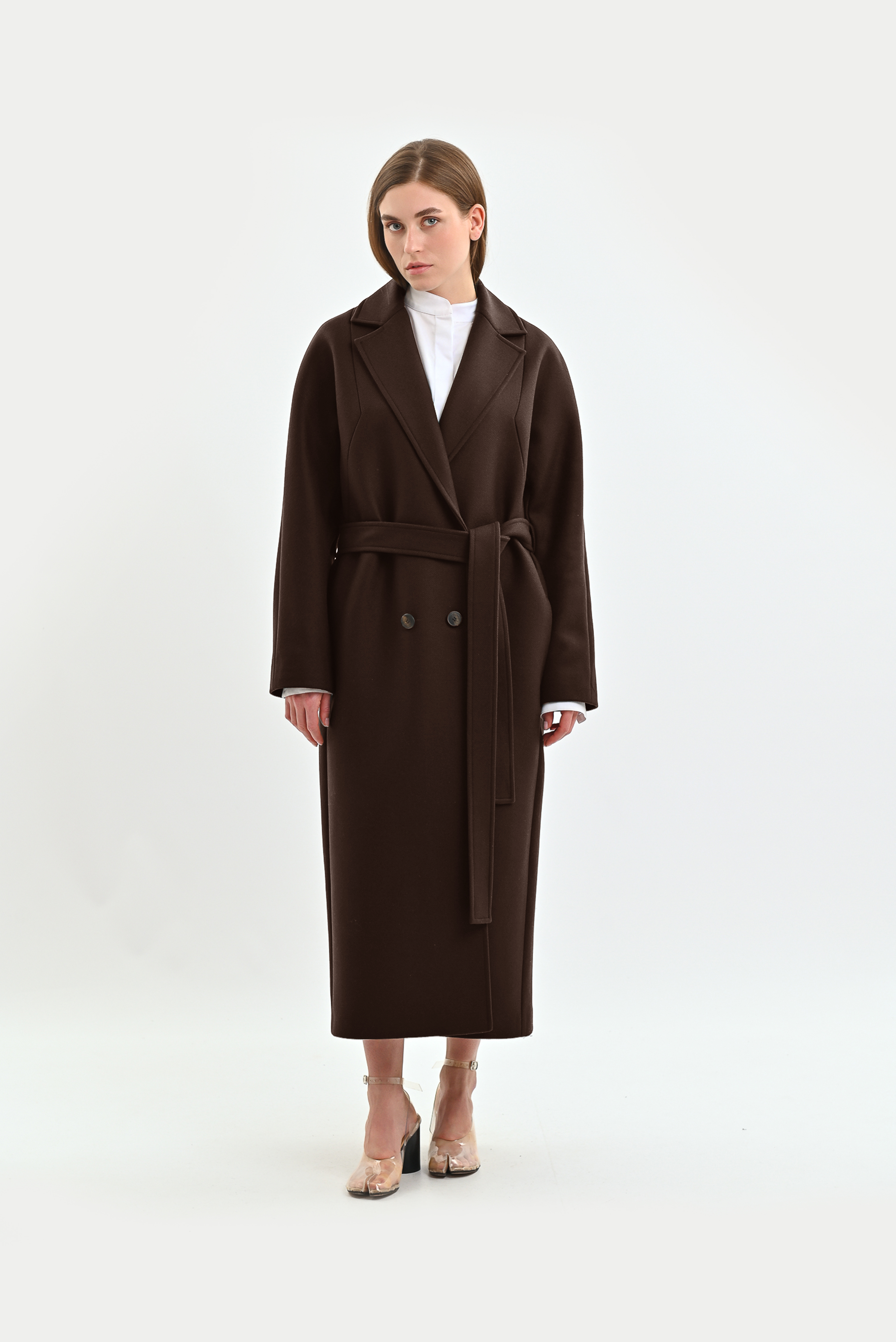 Картинка Пальто темно-коричневе