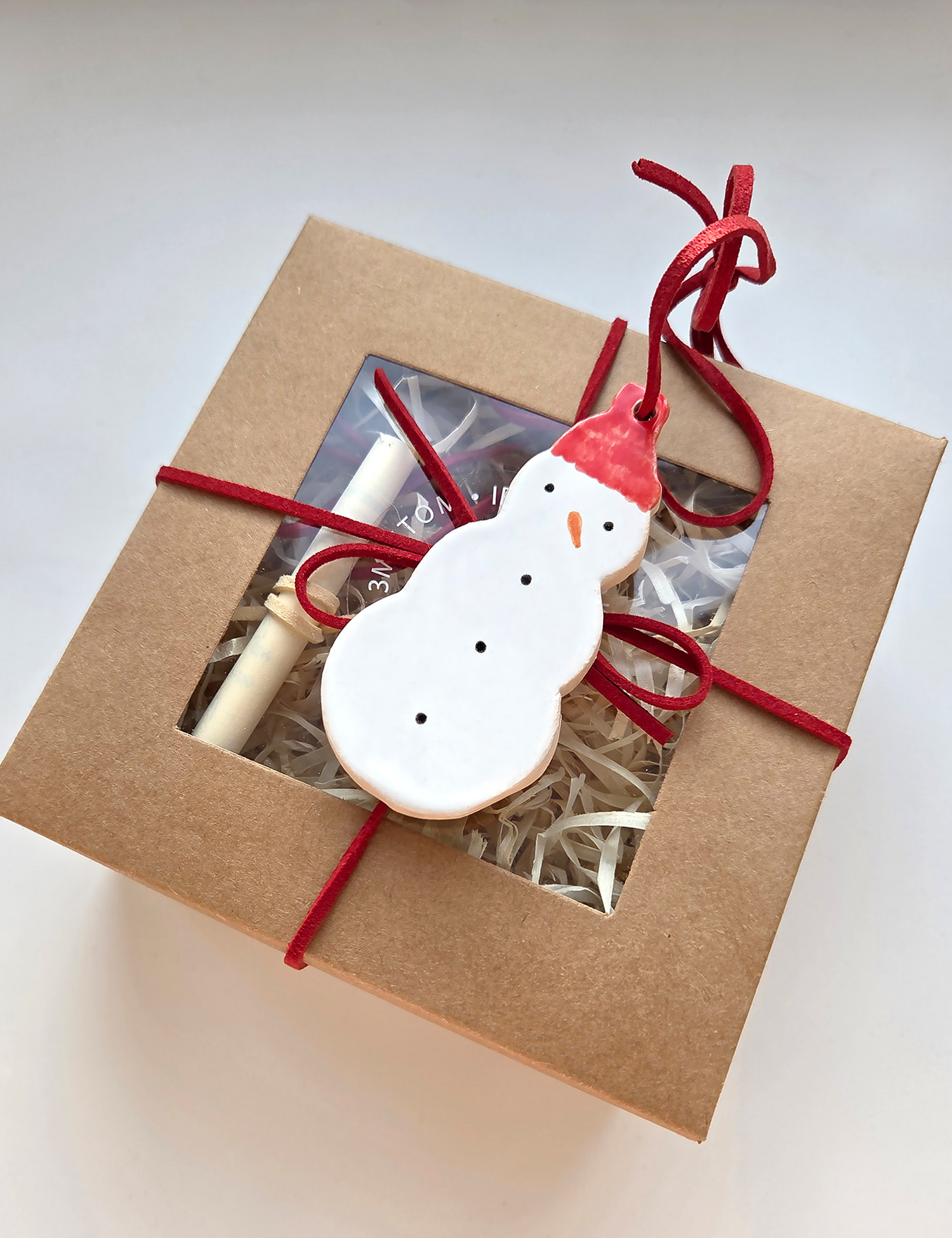 Картинка Новорічна керамічна прикраса [СНІГОВИК]