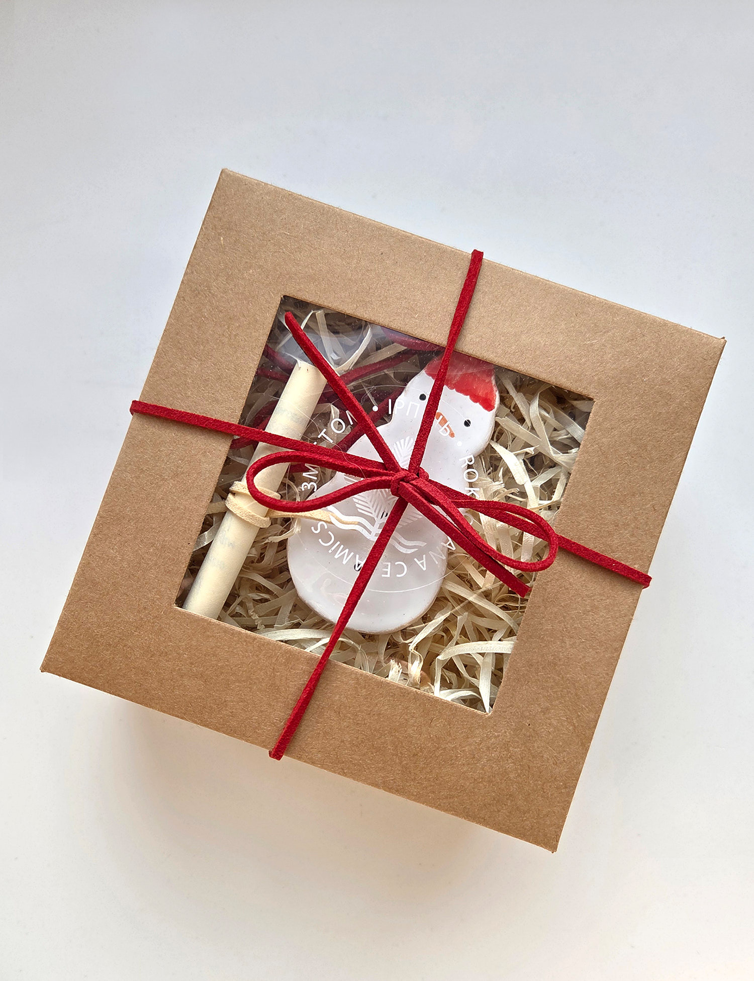 Картинка Новорічна керамічна прикраса [СНІГОВИК]