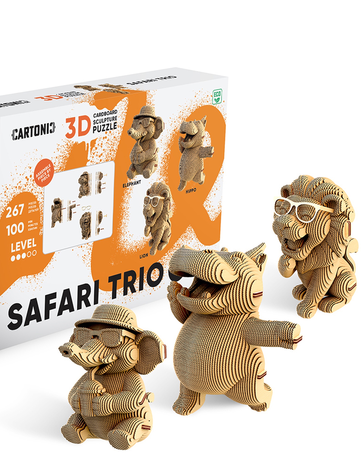 Картинка 3D-пазл Сафарі Тріо