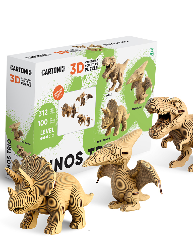 Картинка 3D-пазл DINOS TRIO 