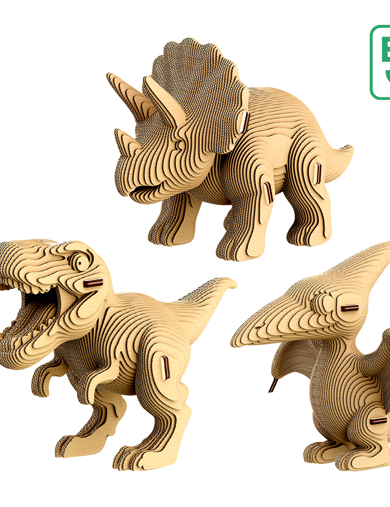 Картинка 3D-пазл DINOS TRIO 