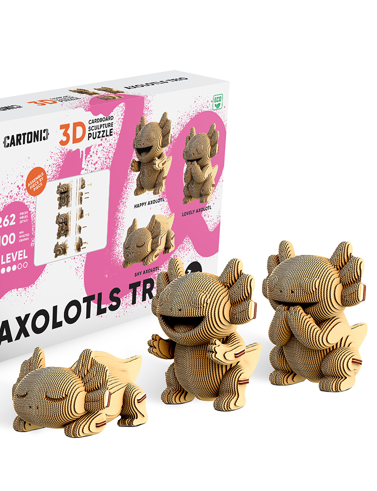 Картинка 3D-пазл AXOLOTLS TRIO