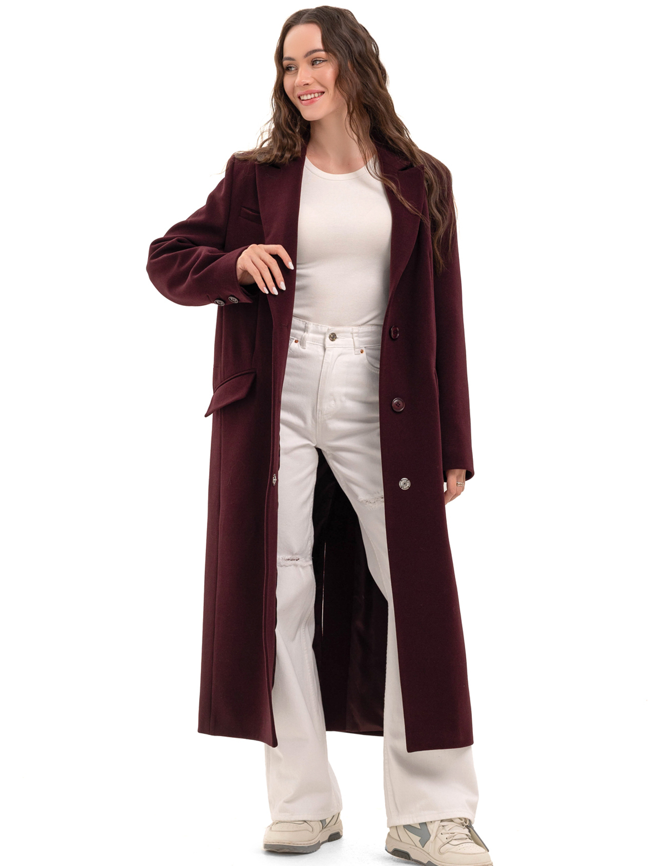 Картинка Пальто бордове