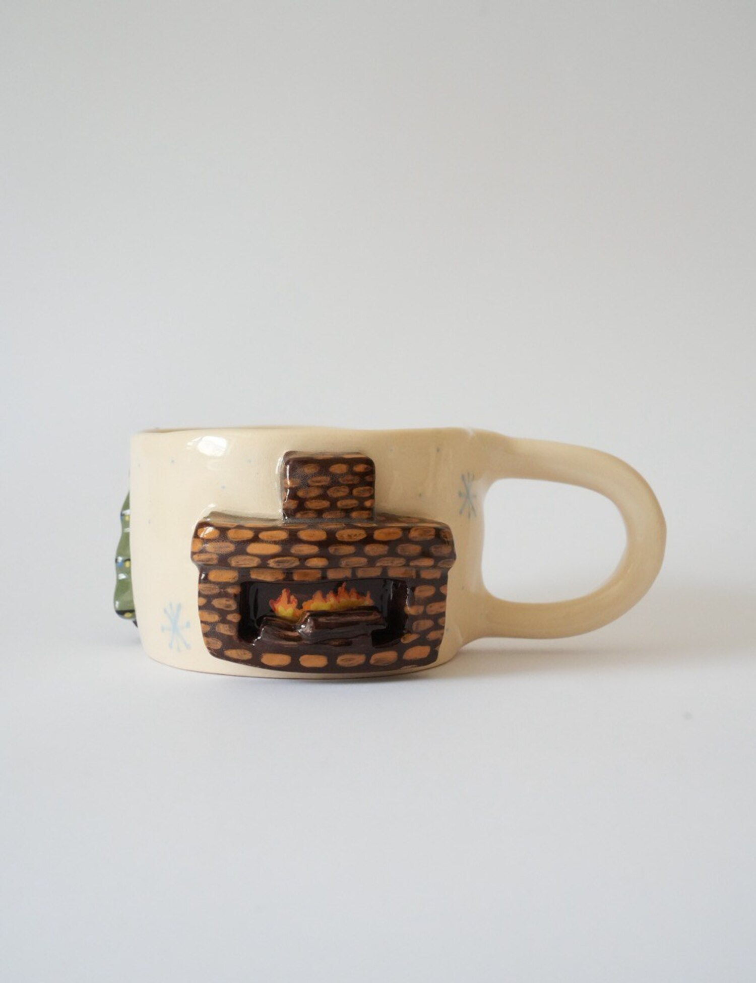 Картинка Керамічна чашка ручної роботи «Затишний камін»