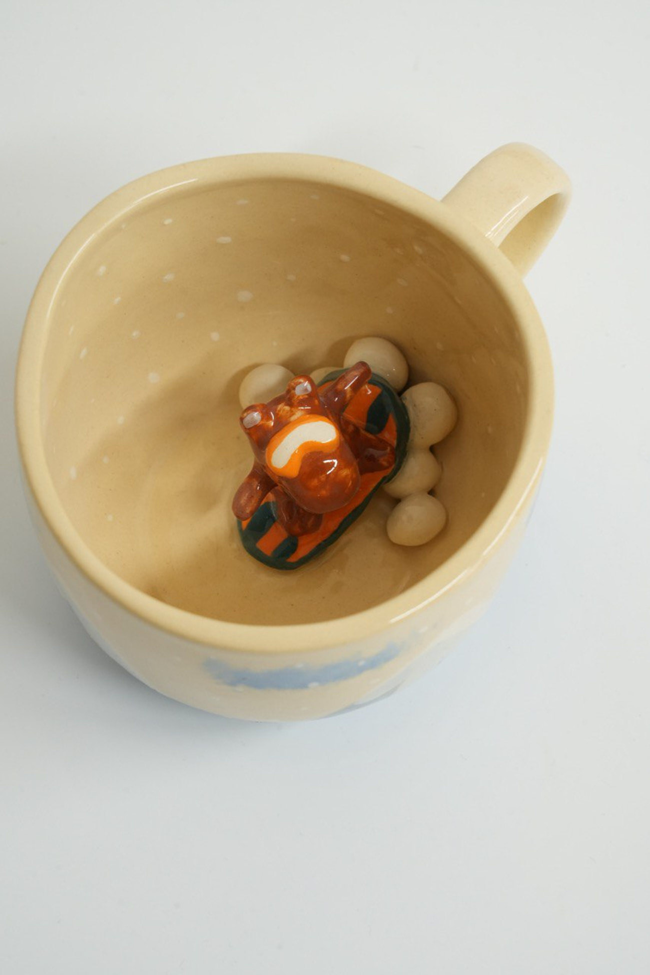 Картинка Керамічна чашка ручної роботи «Капібара на сноуборді»