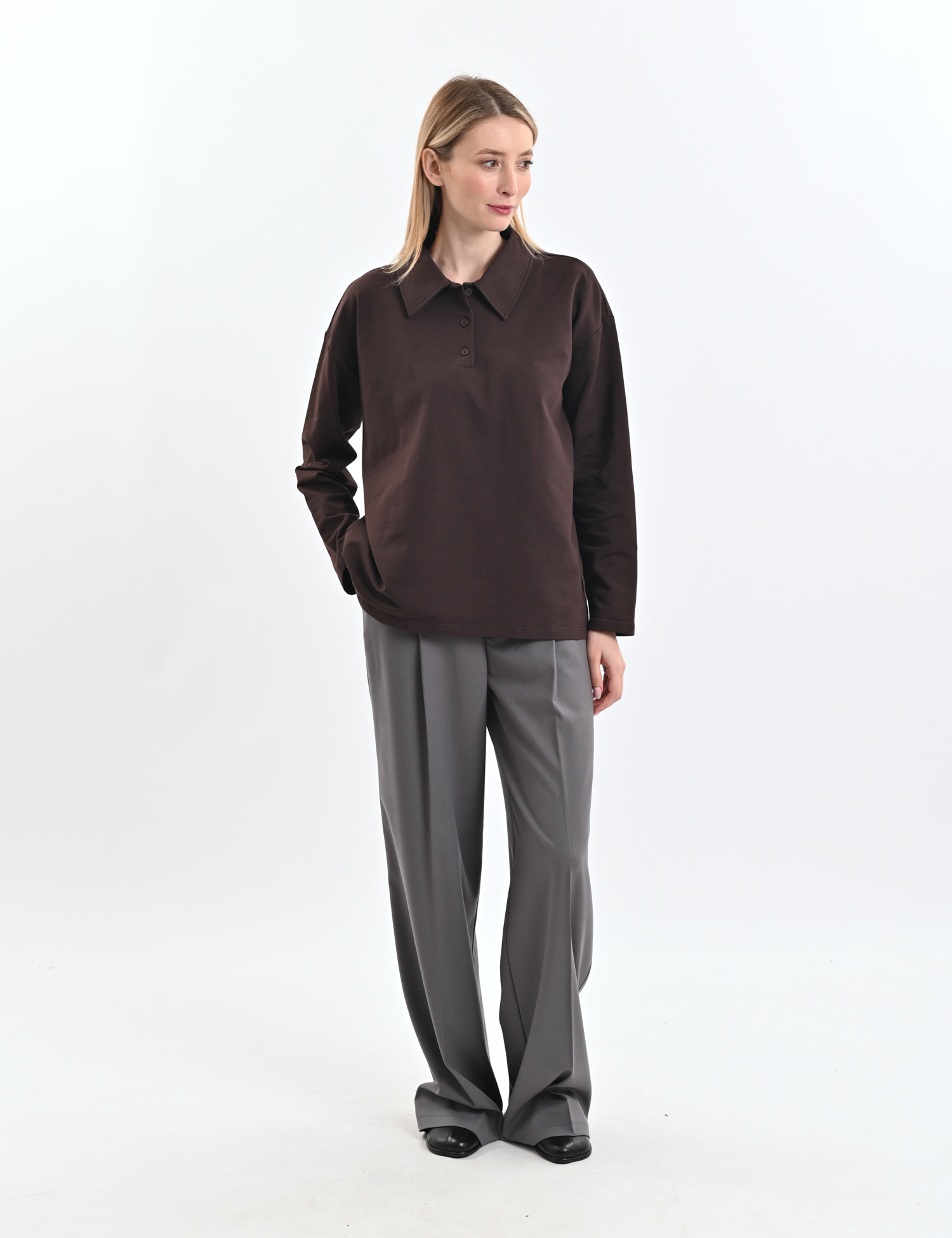 Картинка Світшот темно-коричневий