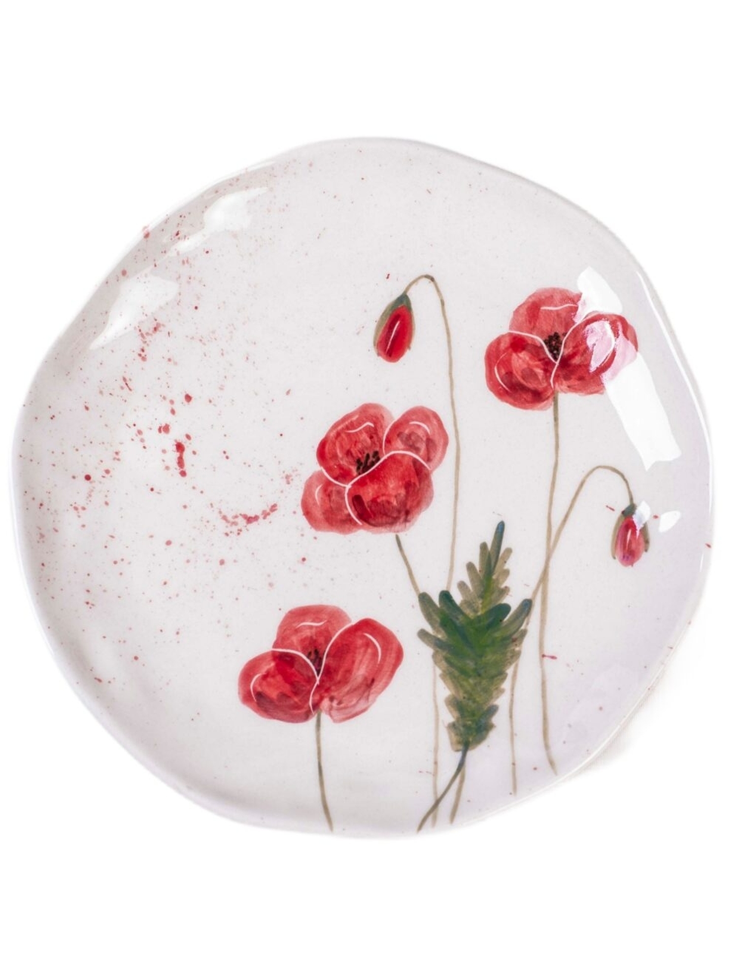 Картинка Керамічна тарілка з маками