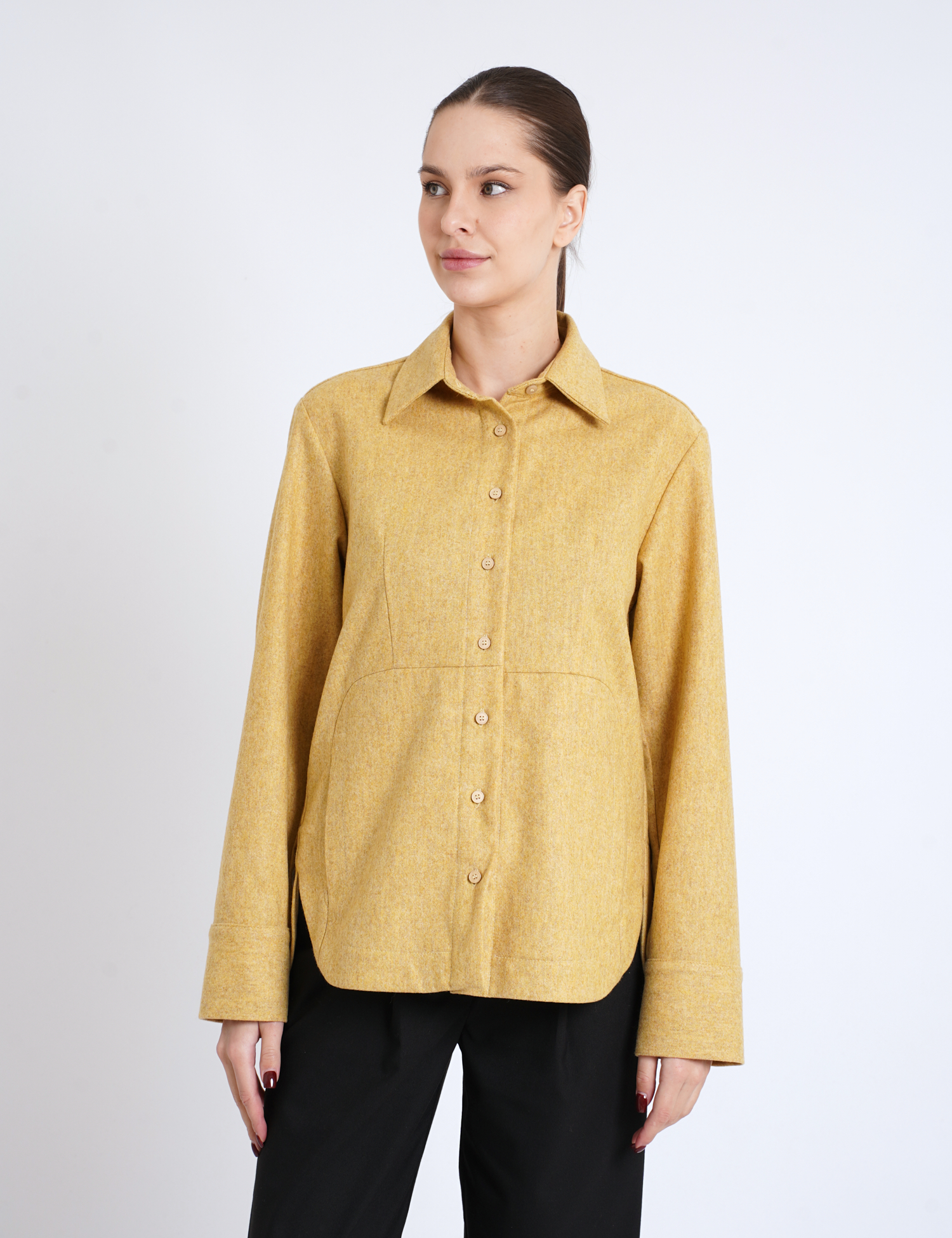 Картинка Сорочка з вовни жовта