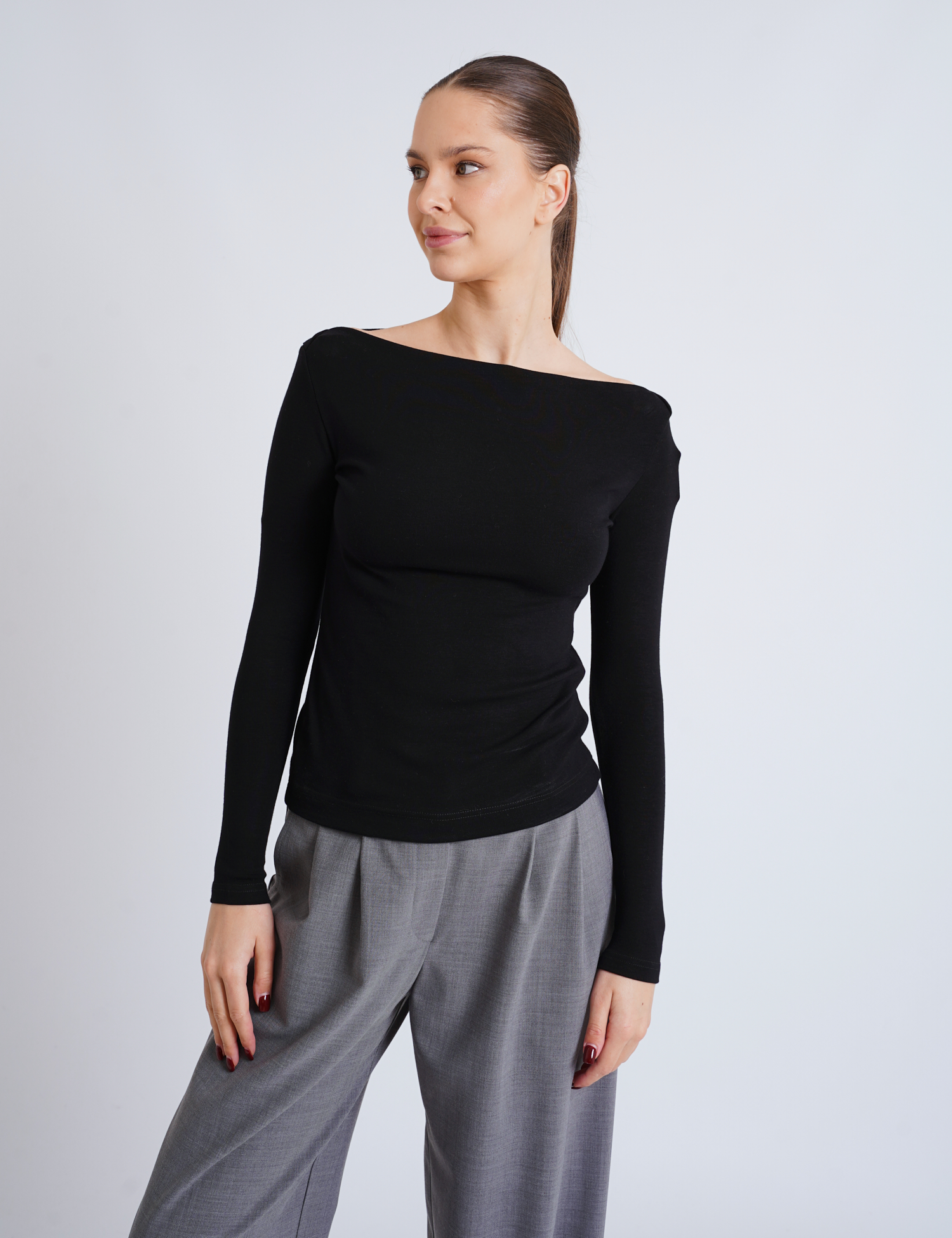 Картинка Лонгслів чорний