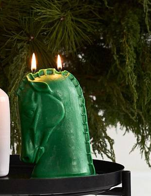 Картинка Свічка кінь зелений