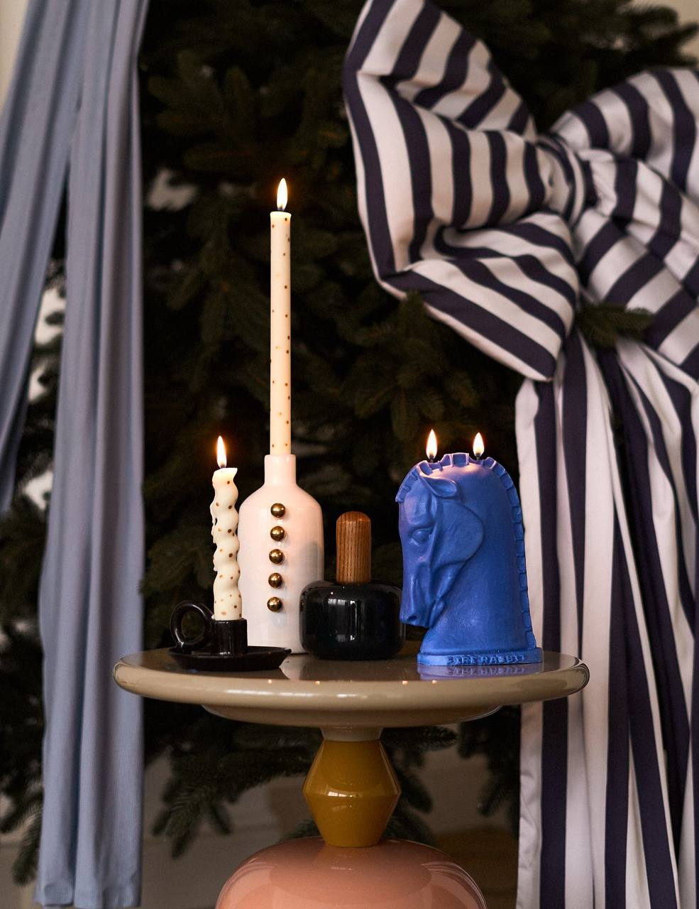 Картинка Свічка синій кінь