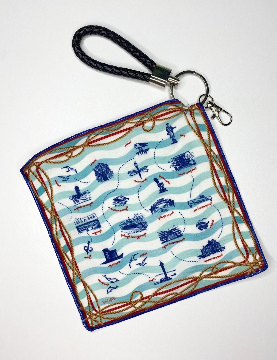 Картинка Дизайнерський брелок-хустка "Моя Одеса" з колекції "Міста України"