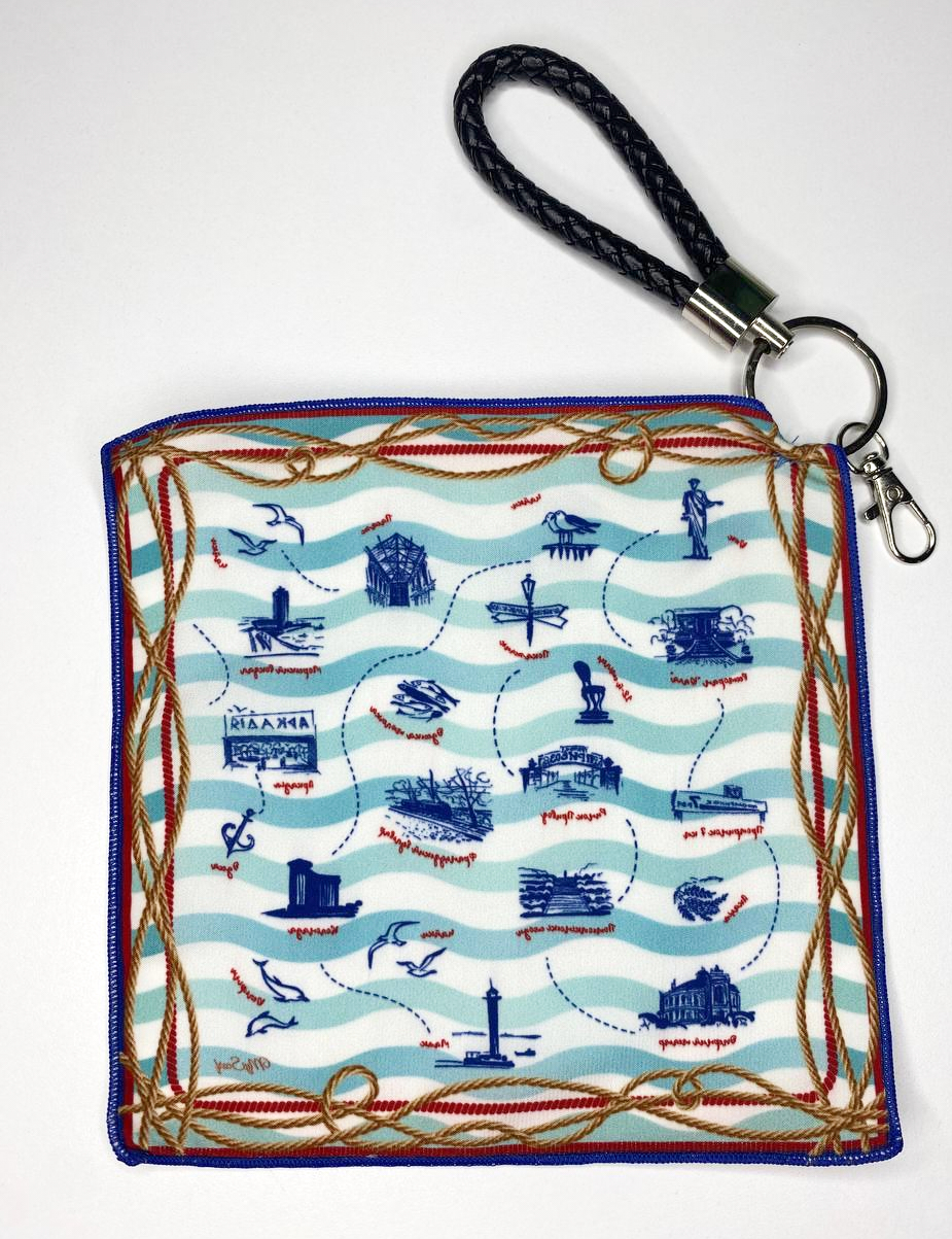 Картинка Дизайнерський брелок-хустка "Моя Одеса" з колекції "Міста України"