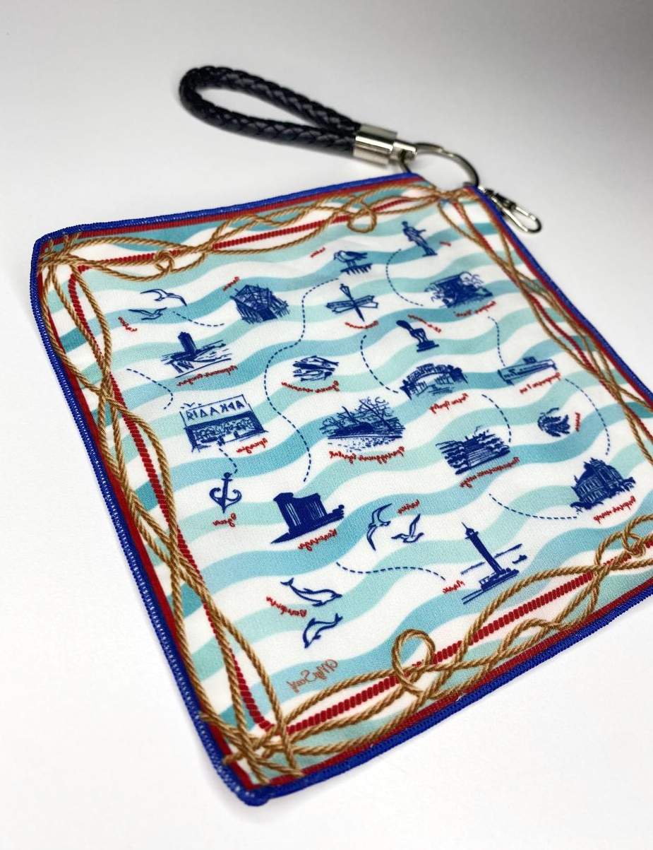 Картинка Дизайнерський брелок-хустка "Моя Одеса" з колекції "Міста України"