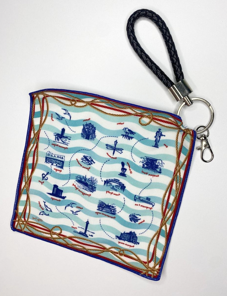 Картинка Дизайнерський брелок-хустка "Моя Одеса" з колекції "Міста України"