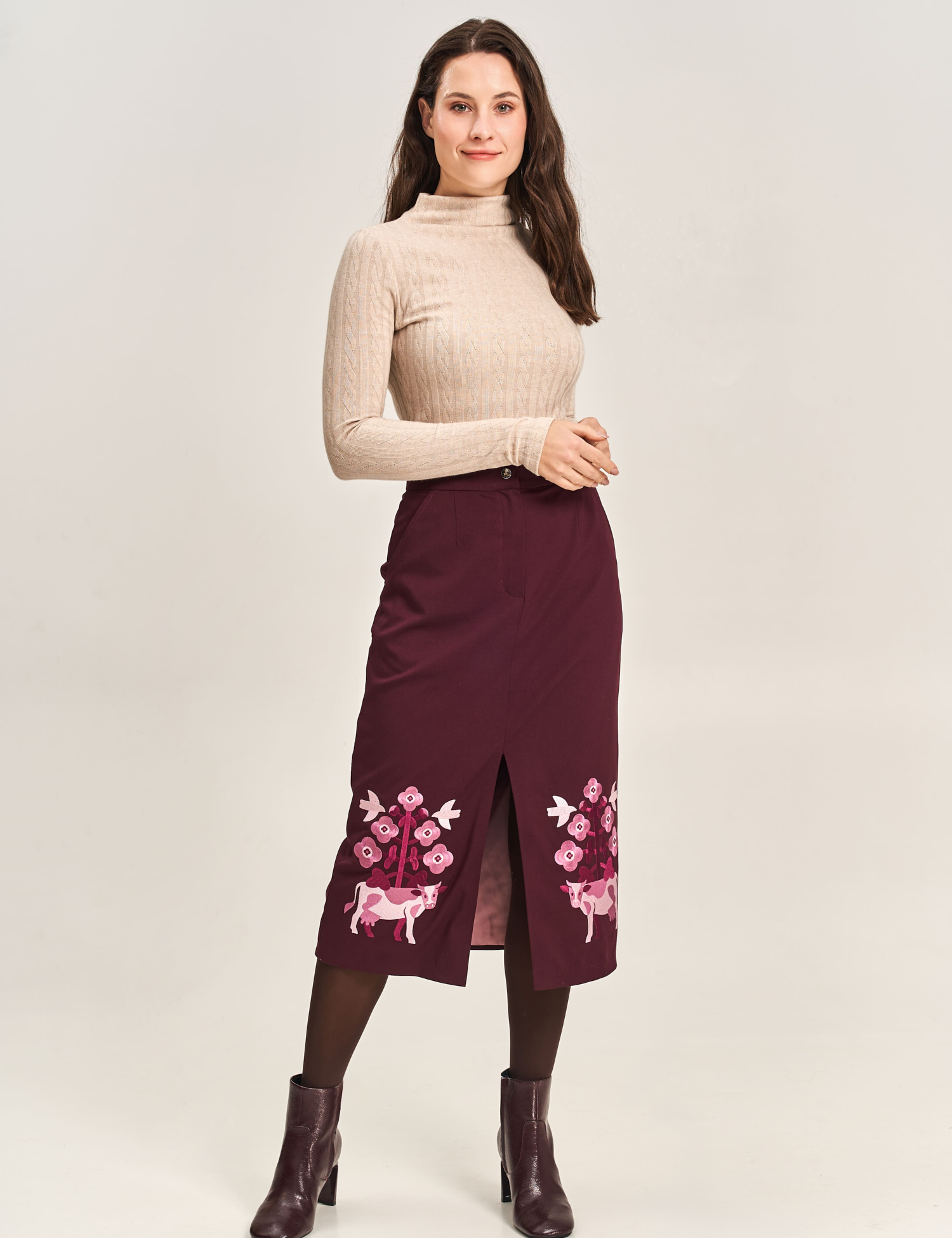 Картинка Спідниця бордова