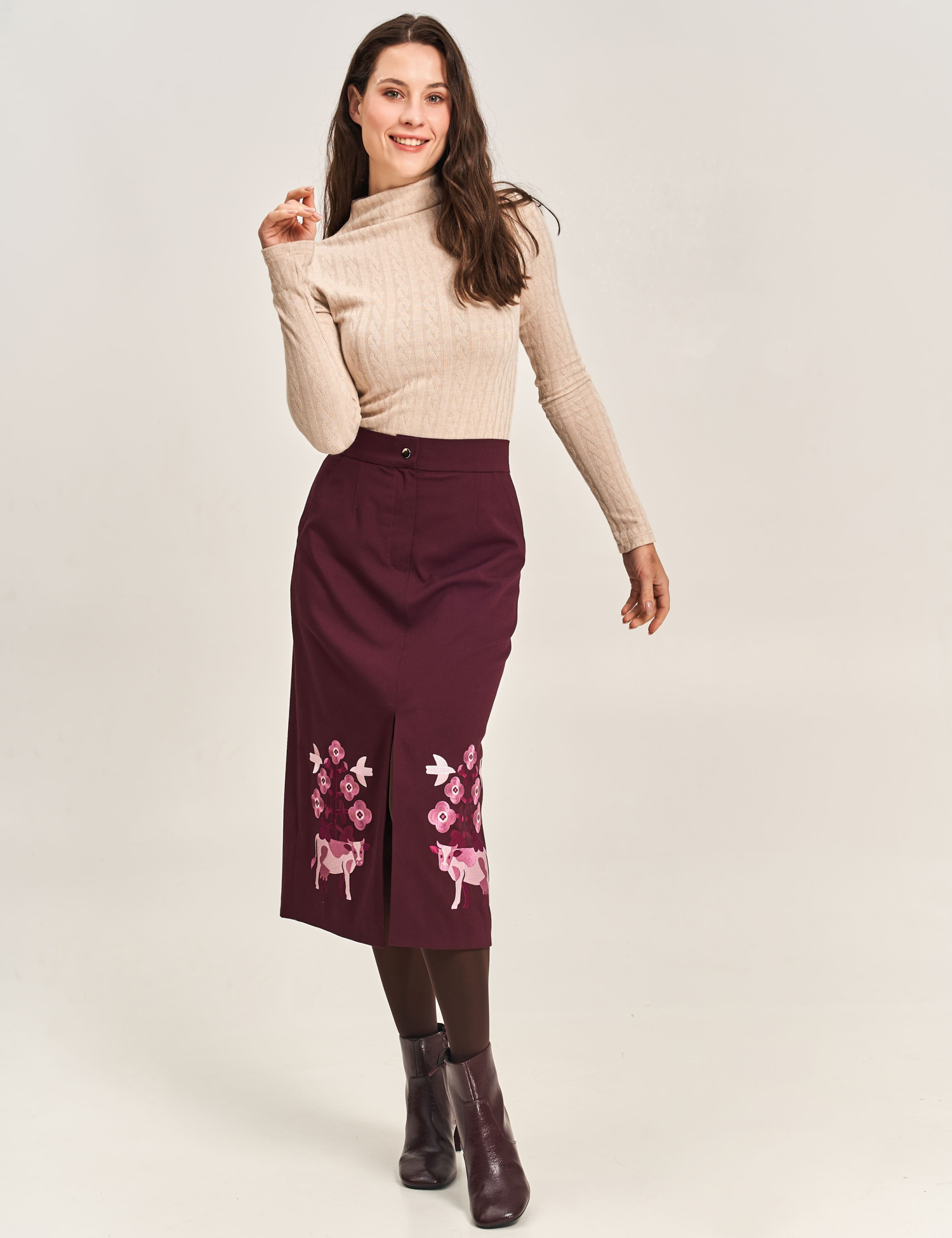 Картинка Спідниця бордова