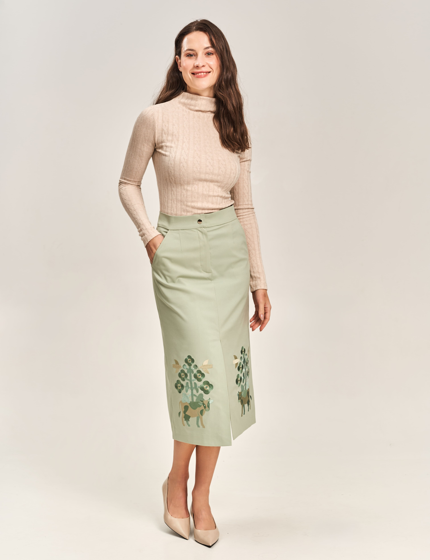 Картинка Спідниця світло-зелена