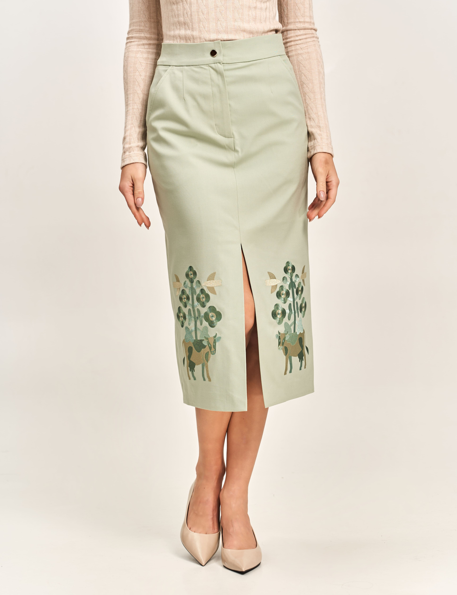 Картинка Спідниця світло-зелена