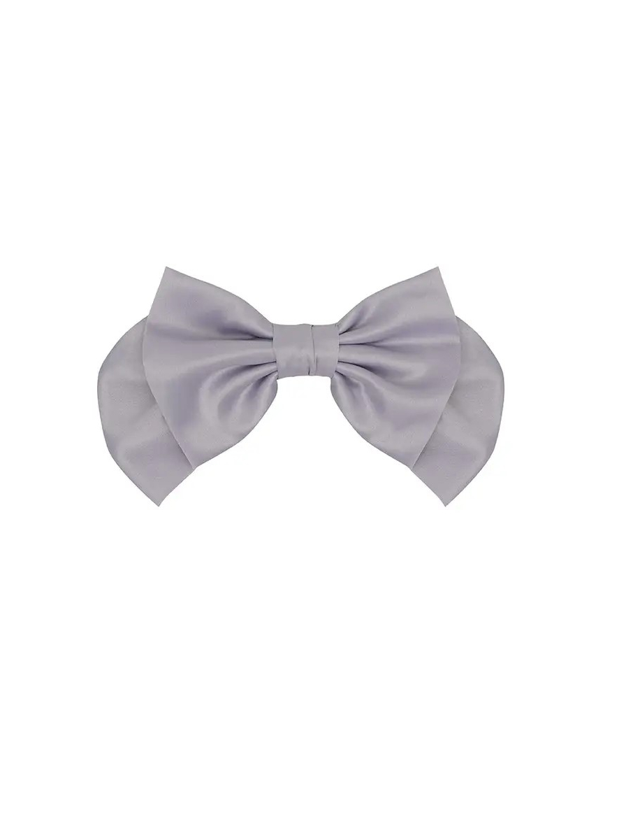 Картинка Великий бант для волосся сріблястого кольору