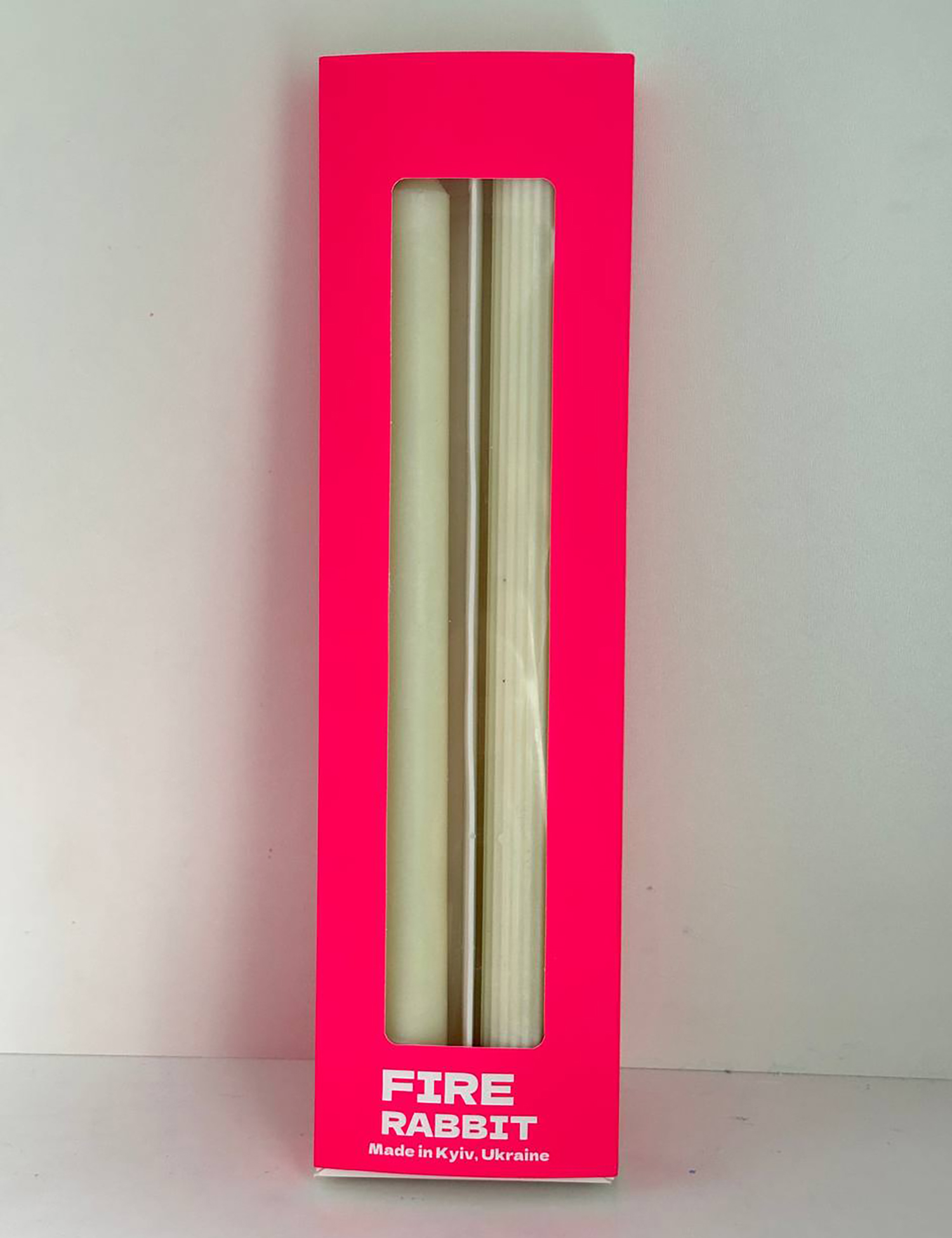 Картинка Набір із 2-х свічок ручної роботи «Білий»