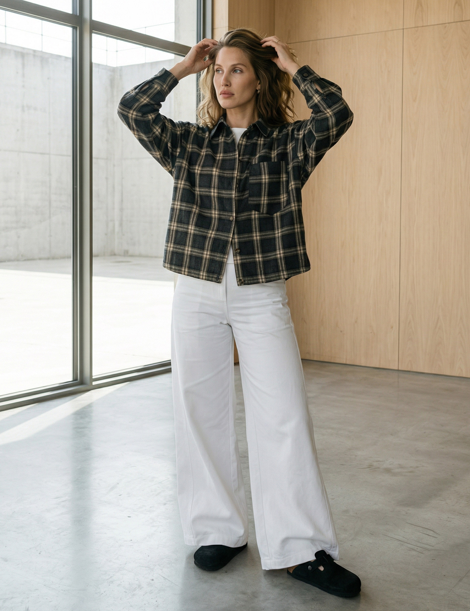 Картинка Сорочка oversize в клітинку