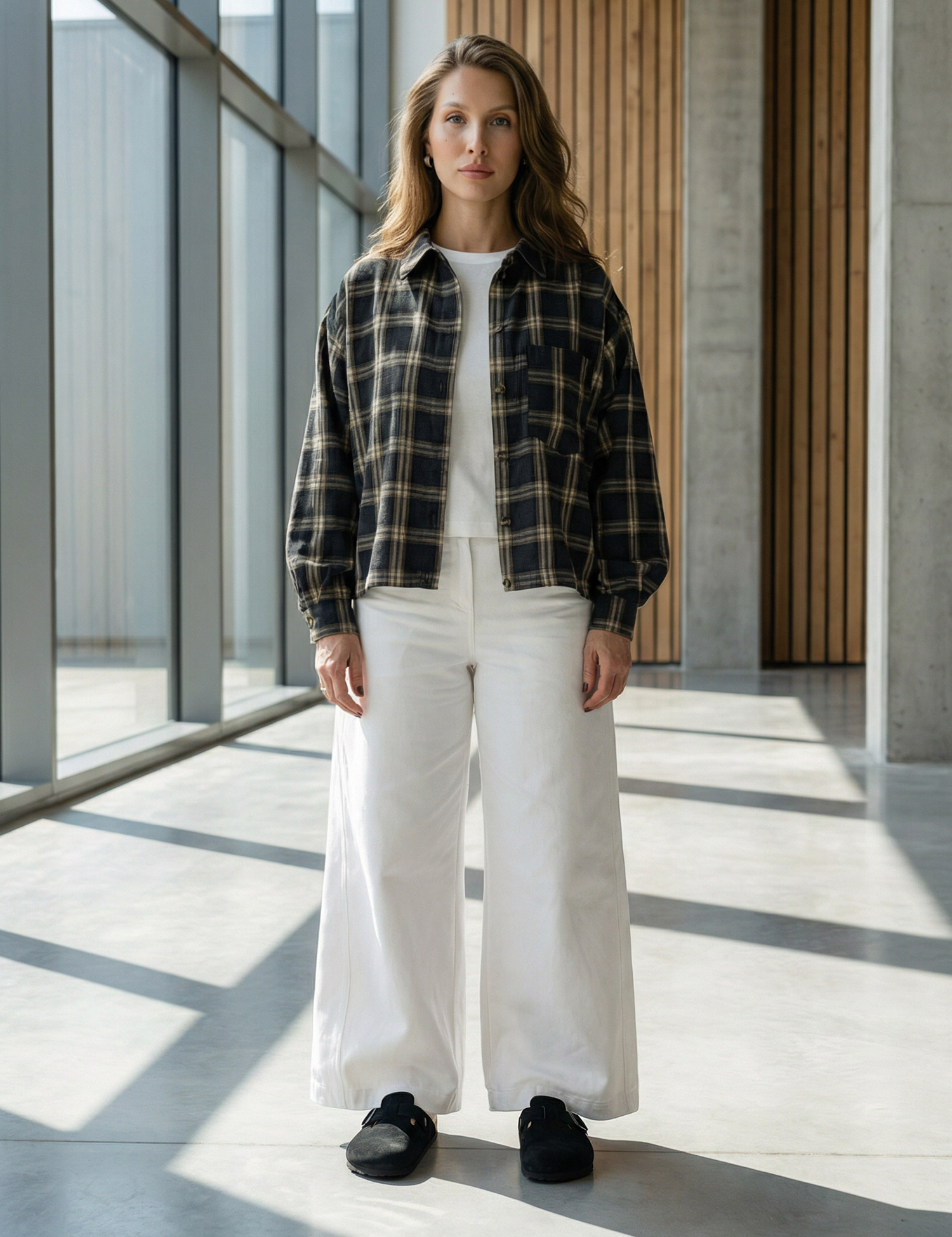 Картинка Сорочка oversize в клітинку