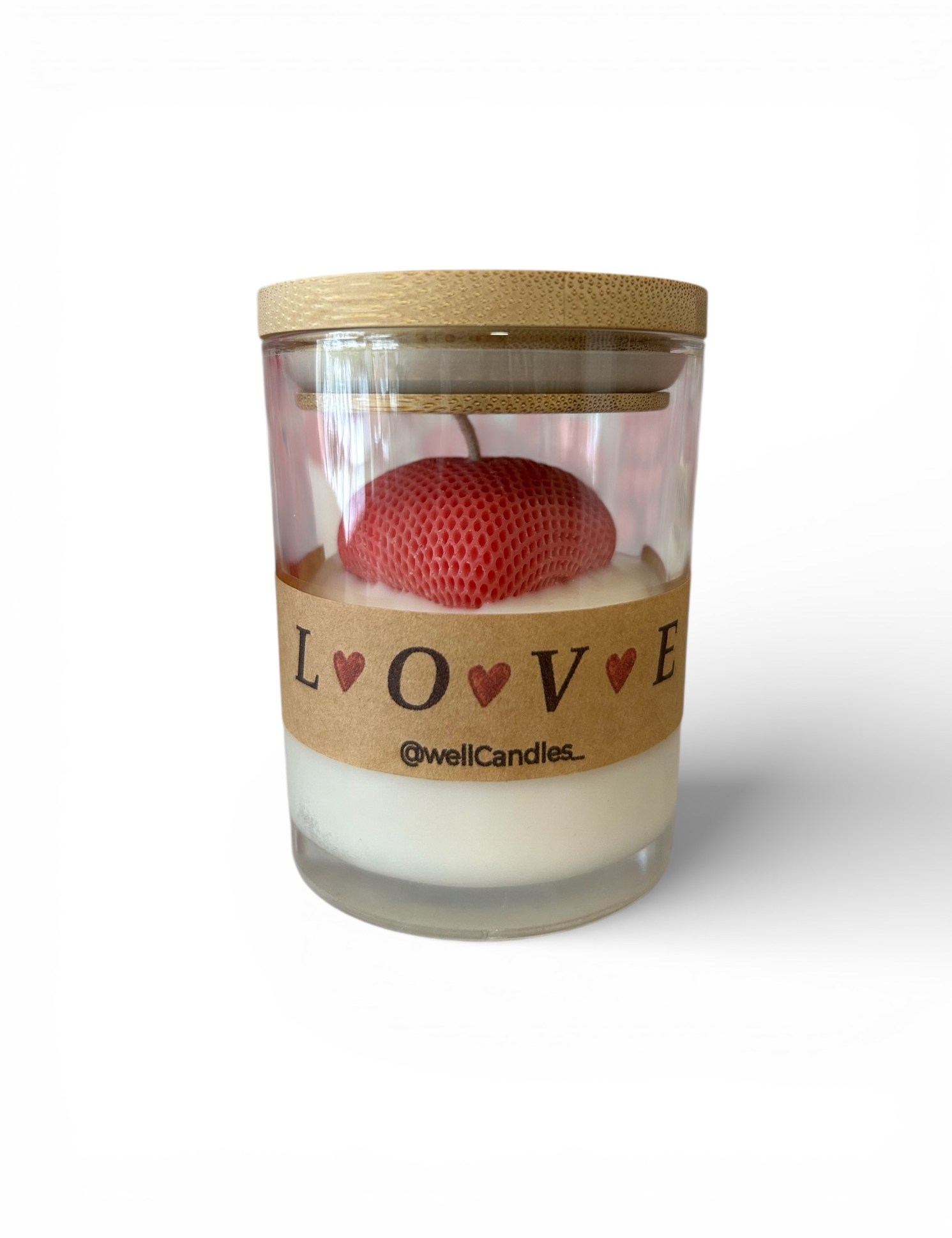 Картинка Свічка з написом “LOVE”