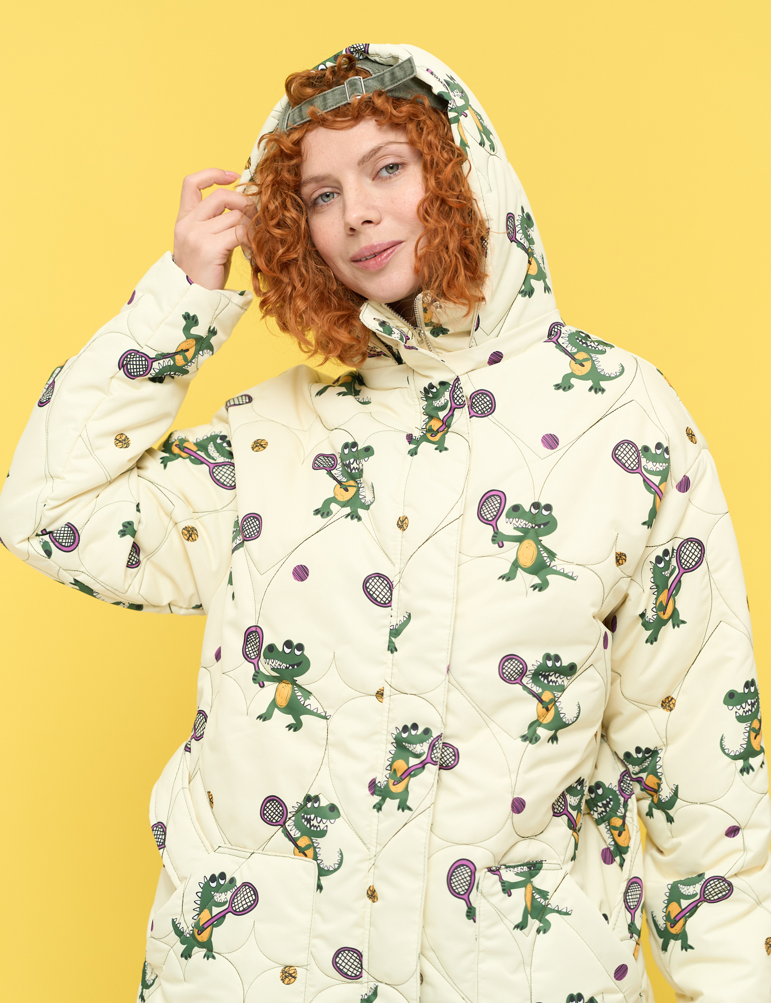 Картинка Cтьобана куртка з оригінальним мультяшним принтом