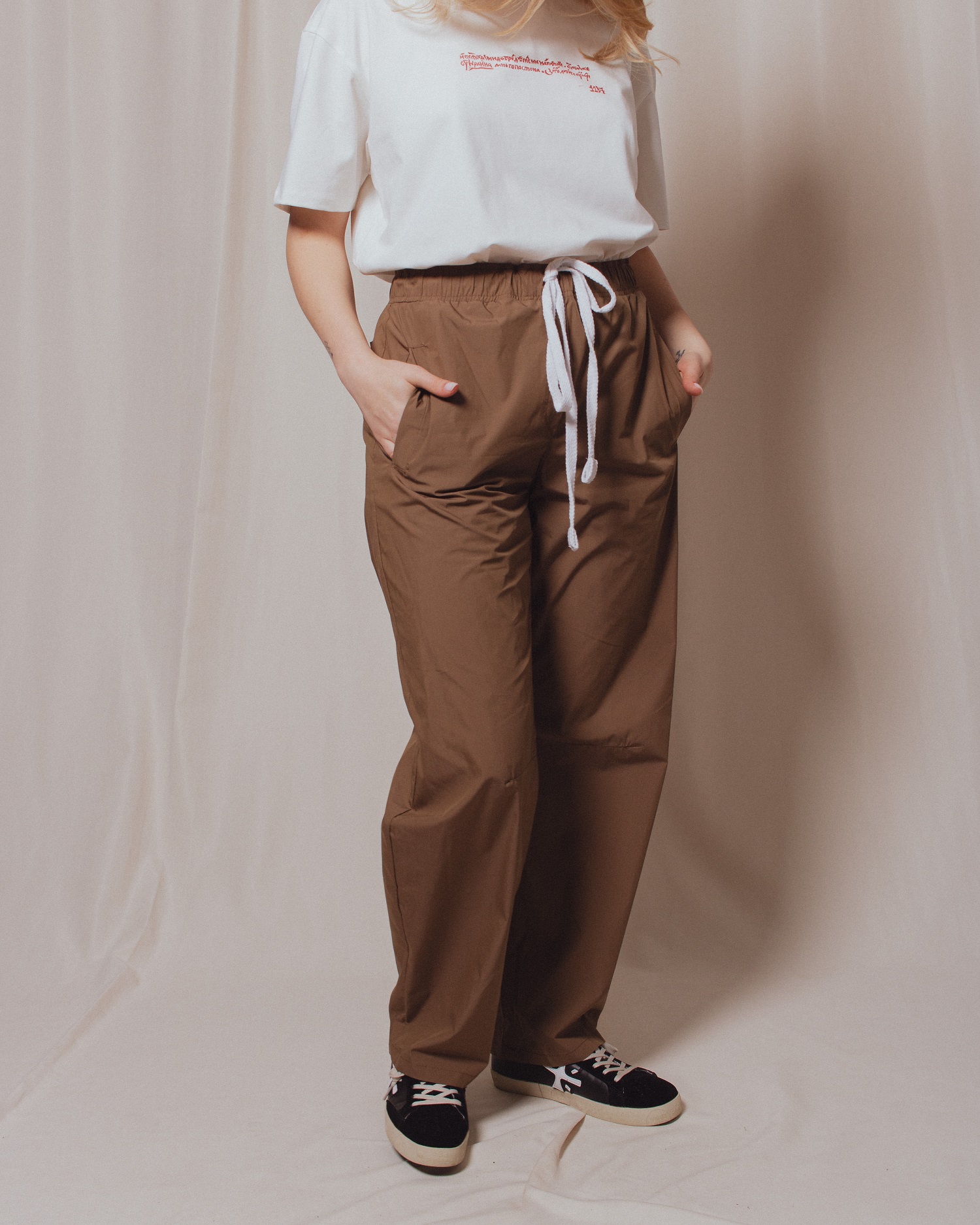 Картинка Штани балони бежеві