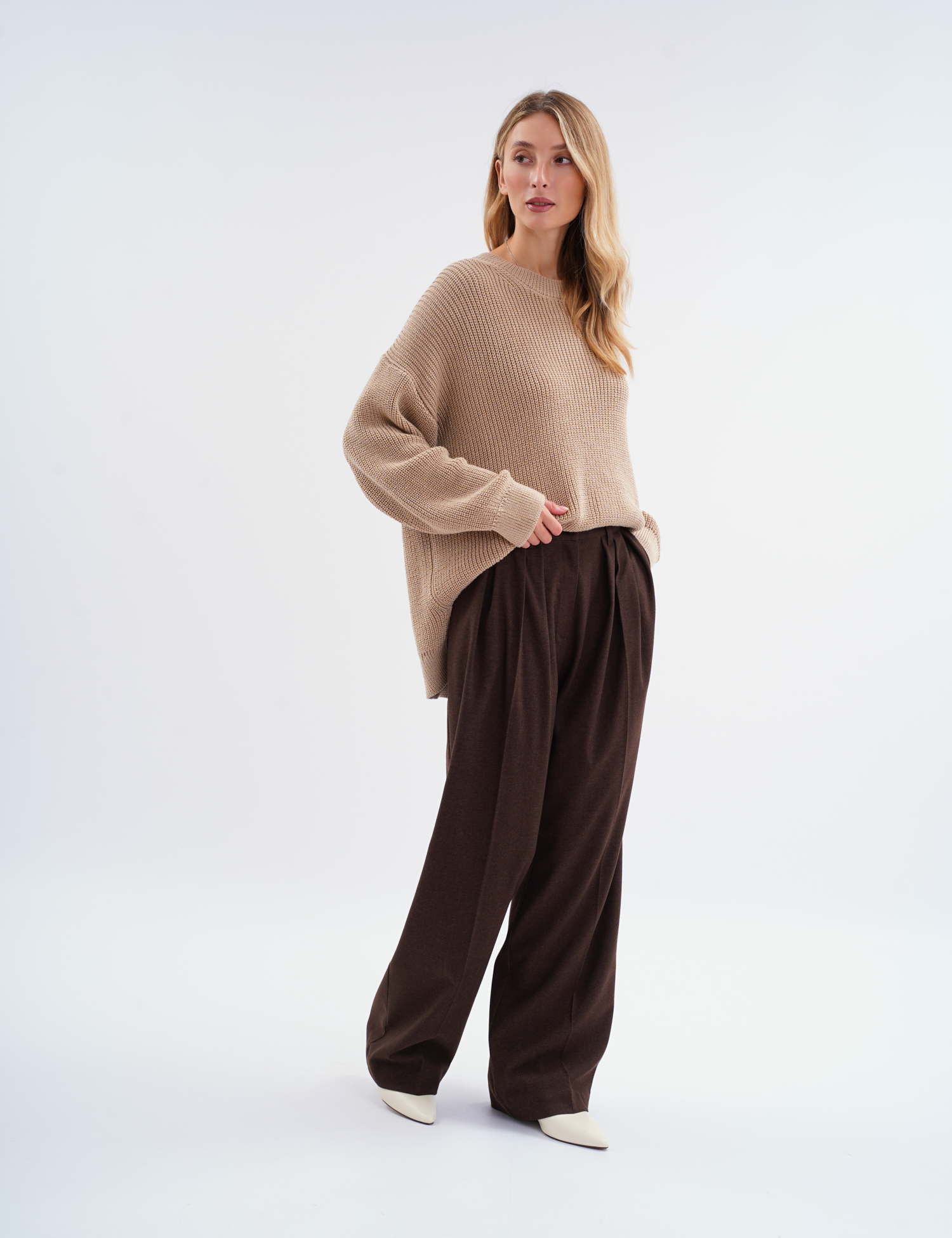Картинка Светр oversize фактурної в'язки
