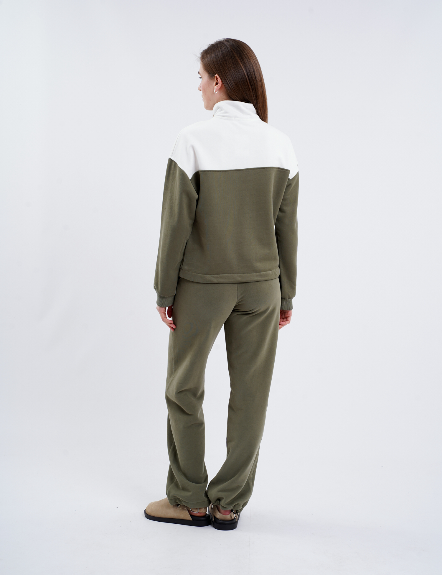 Картинка Трикотажний костюм зі світшотом на блискавці