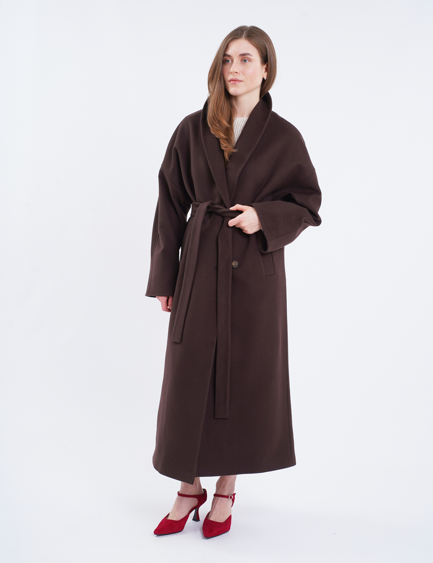 Картинка Пальто коричневе