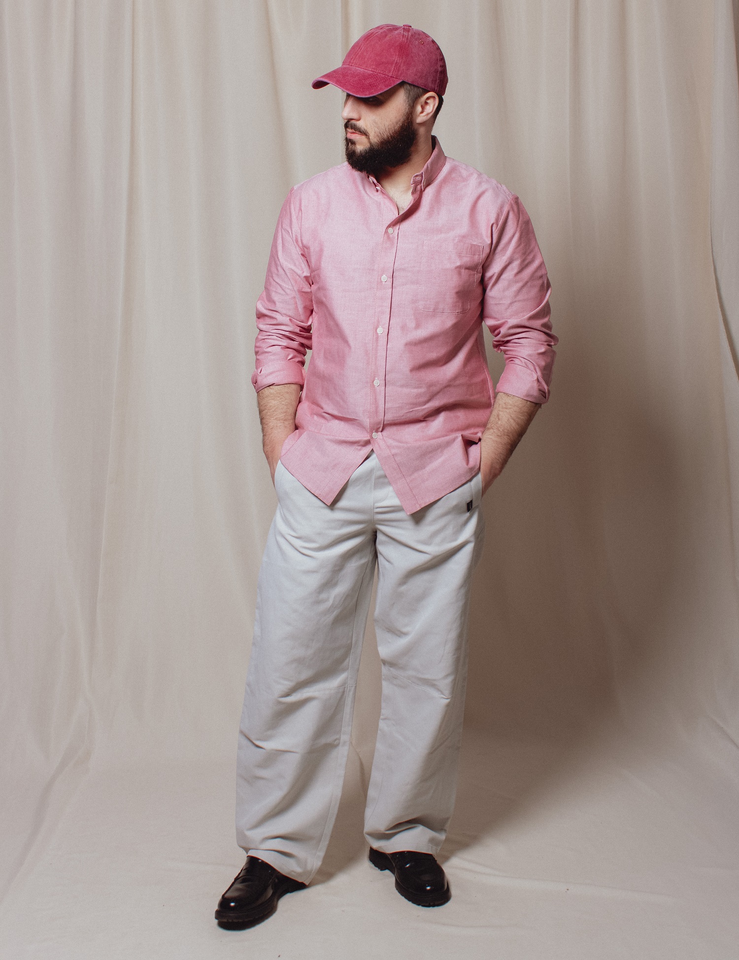 Картинка Світло-сірі лляні штани