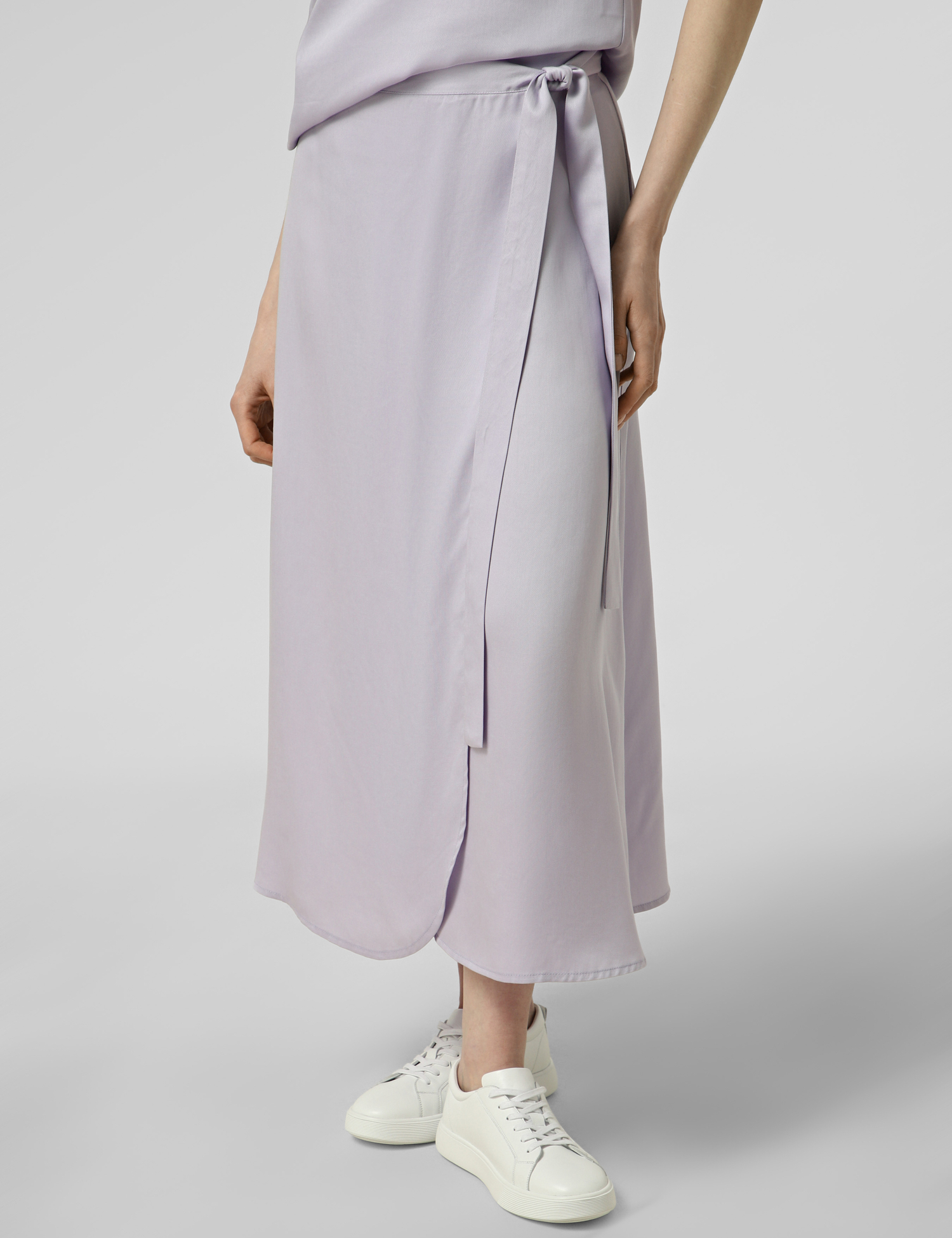 Картинка Спідниця на запах лавандового відтінку