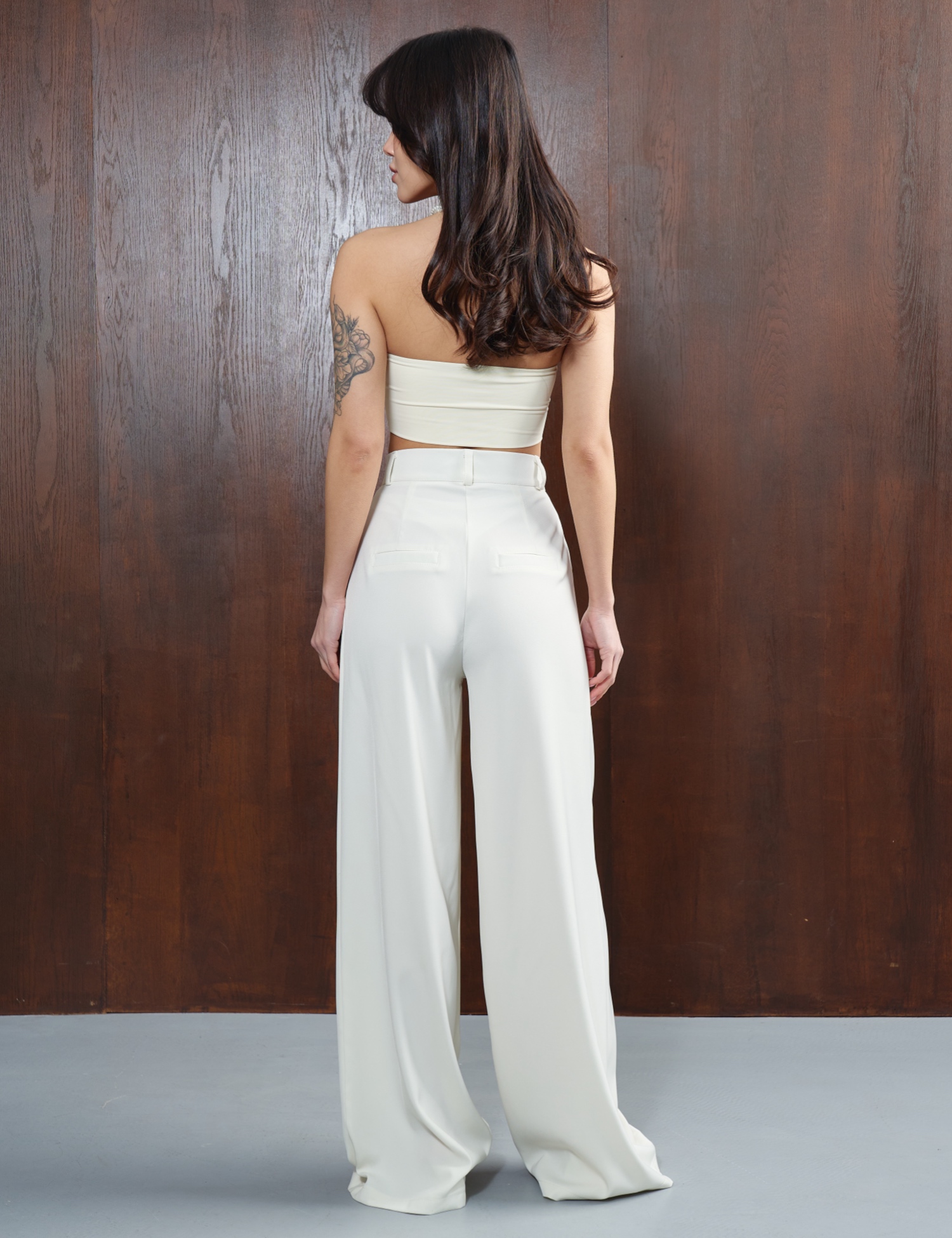 Картинка Брюки палаццо молочні