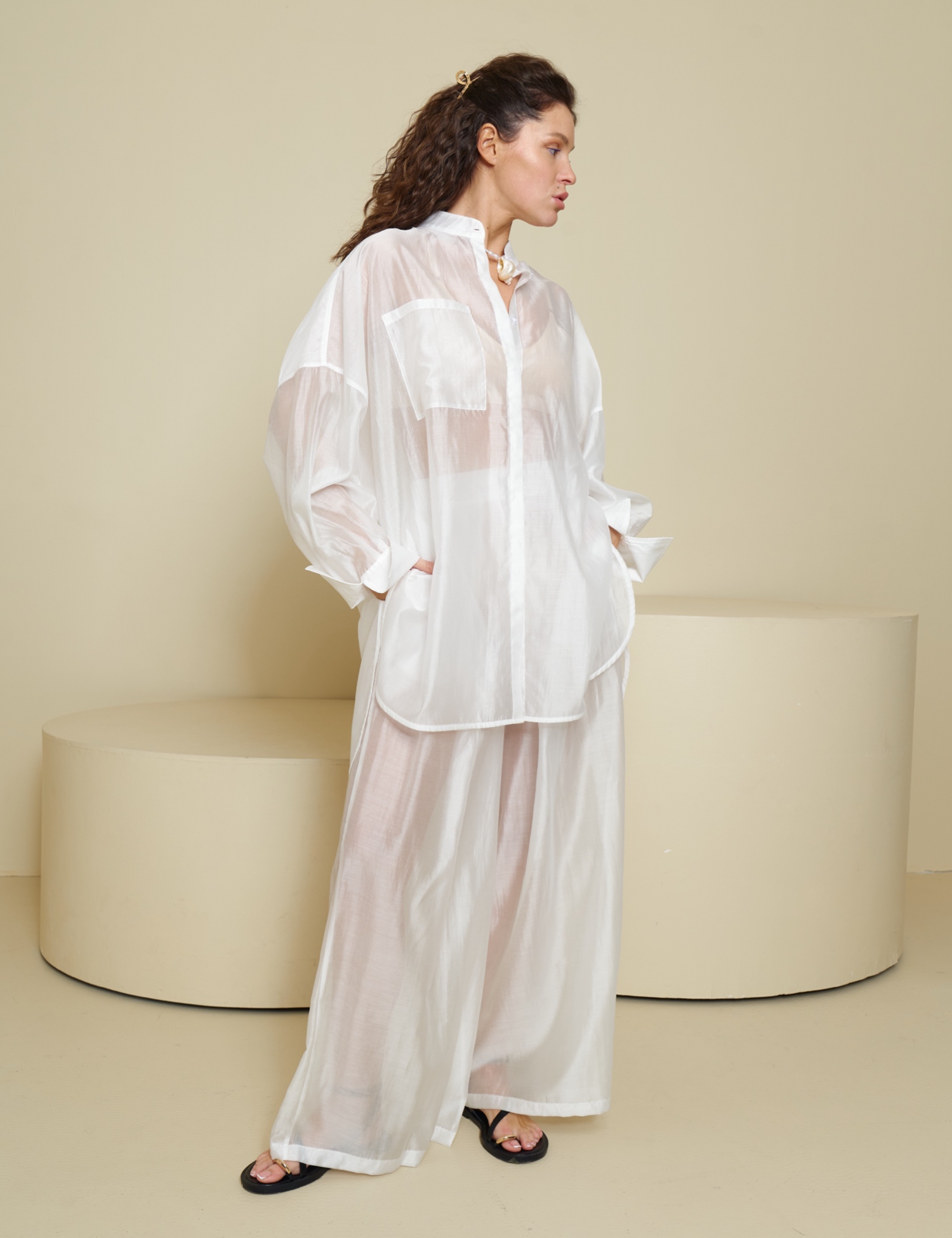 Картинка Брюки батист білі