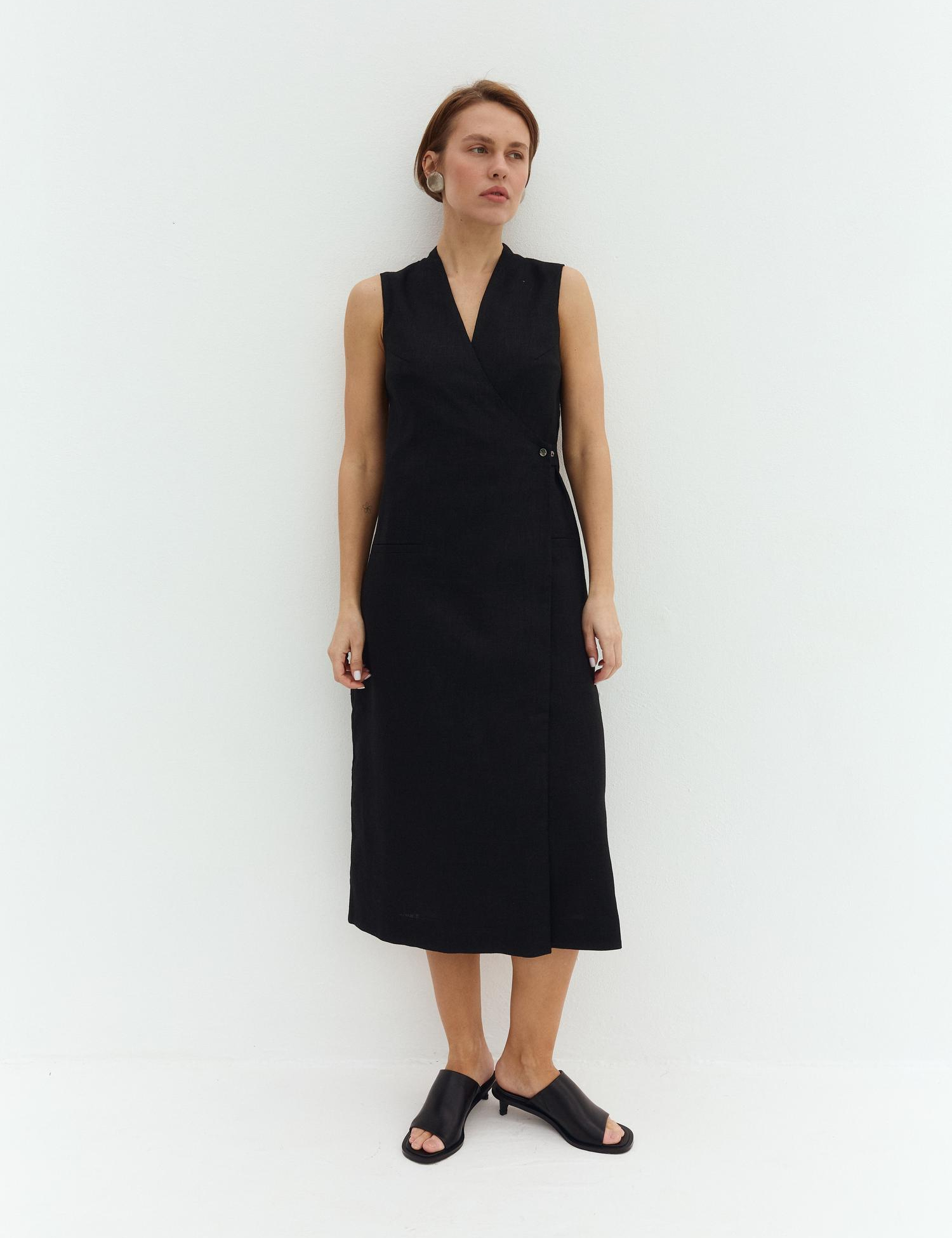 Картинка Чорна міді-сукня