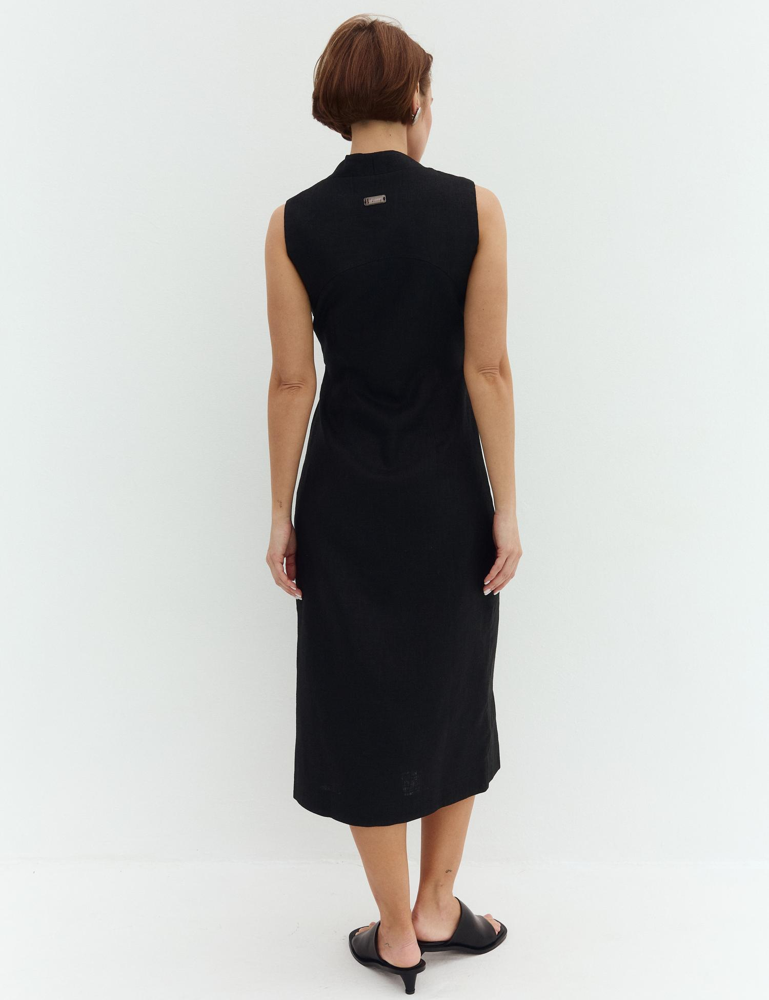 Картинка Чорна міді-сукня