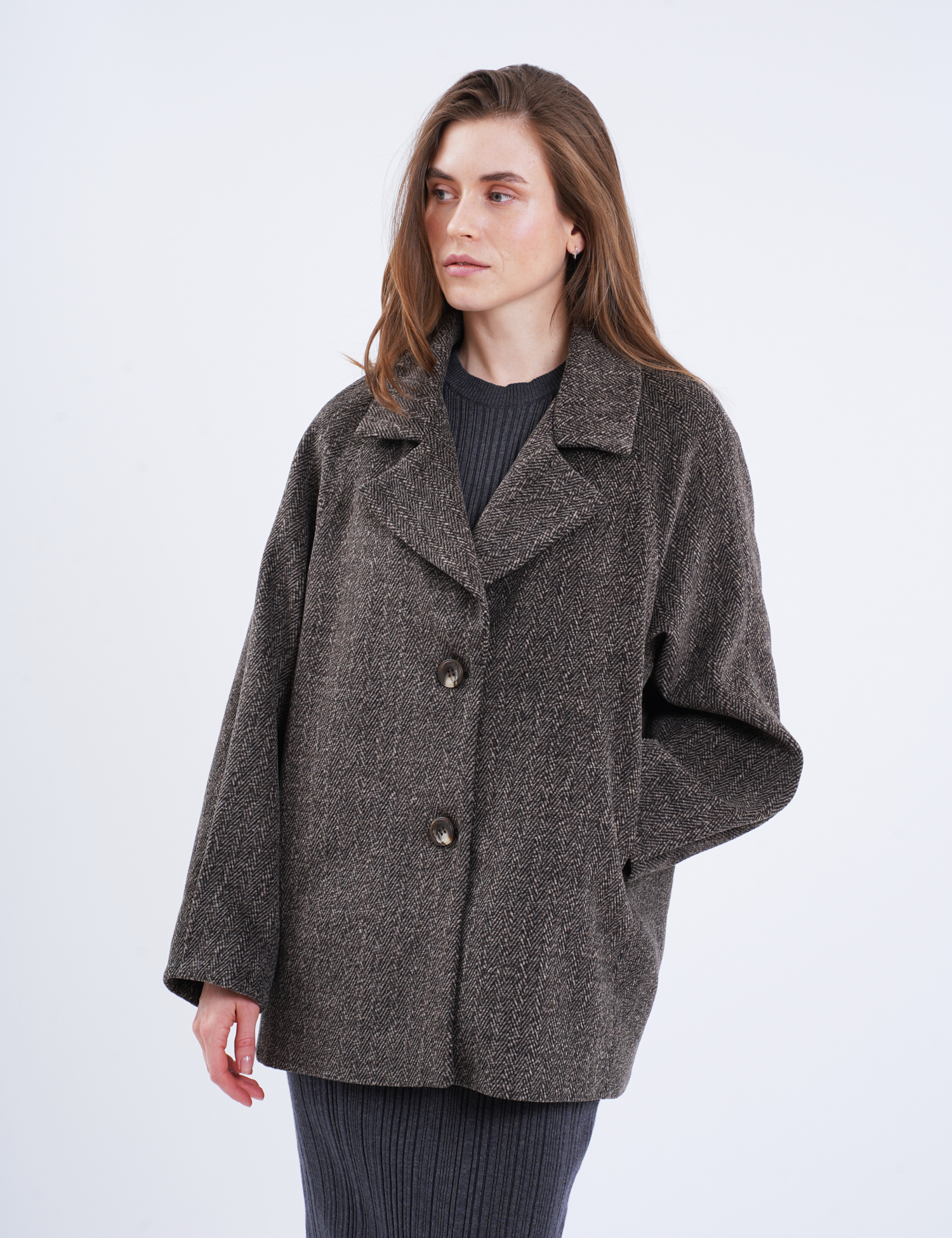 Картинка Пальто коричневе