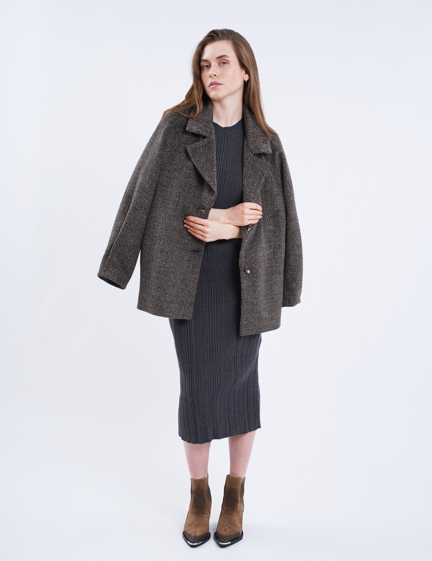 Картинка Пальто коричневе